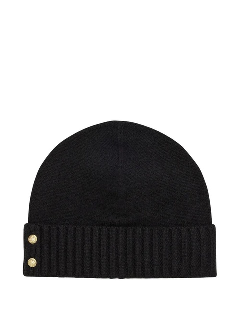 Lauren Ralph Lauren ribbed button beanie hat - Black - zdjęcie produktu nr 2