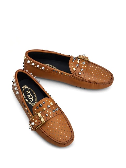 Tod's Gommino studded-buckle loafers - Brown - zdjęcie produktu nr 1