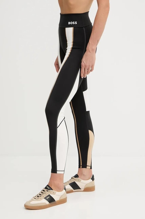 BOSS legginsy damskie kolor czarny wzorzyste 50540207 - zdjęcie produktu nr 1