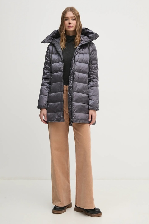 Tiffi kurtka puchowa damska kolor szary zimowa - zdjęcie produktu nr 2