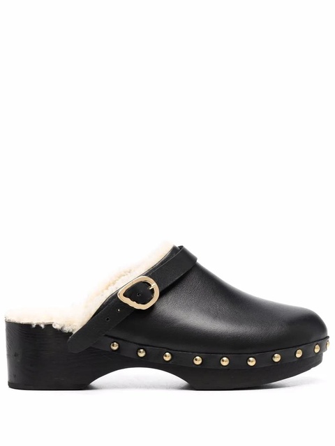 Ancient Greek Sandals closed leather clogs - Black - zdjęcie produktu nr 1