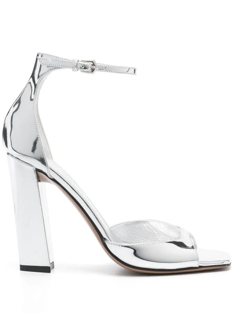 Paris Texas 105mm patent-leather sandals - Silver - zdjęcie produktu nr 1
