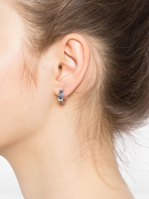 APM Monaco Heart huggie earrings - Silver - zdjęcie produktu nr 2