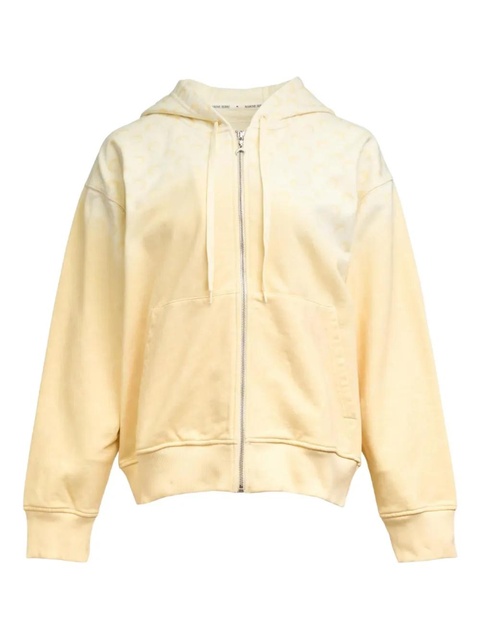 Marine Serre Faded Moon fleece cropped zip-up hoodie - Yellow - zdjęcie produktu nr 1