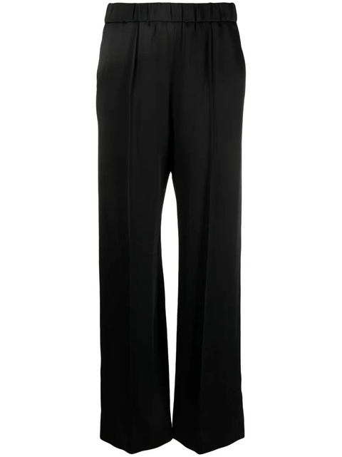 Jil Sander satin-finish wide-leg trousers - Black - zdjęcie produktu nr 1