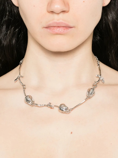 Marni rose-shaped necklace - Silver - zdjęcie produktu nr 2