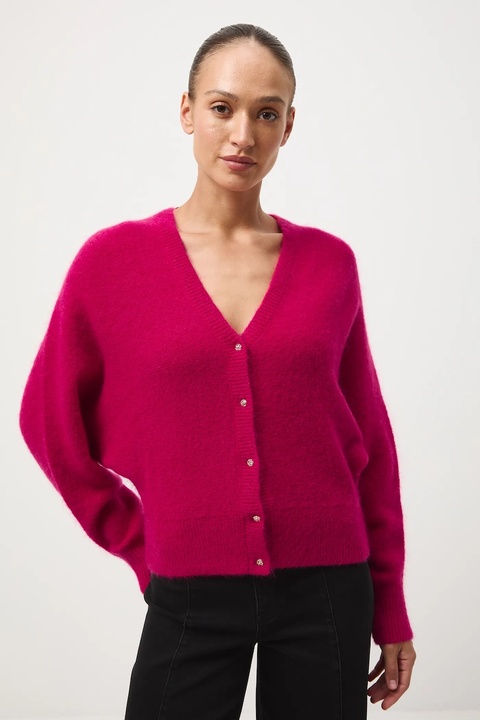 Medicine kardigan damski kolor czerwony - zdjęcie produktu nr 2