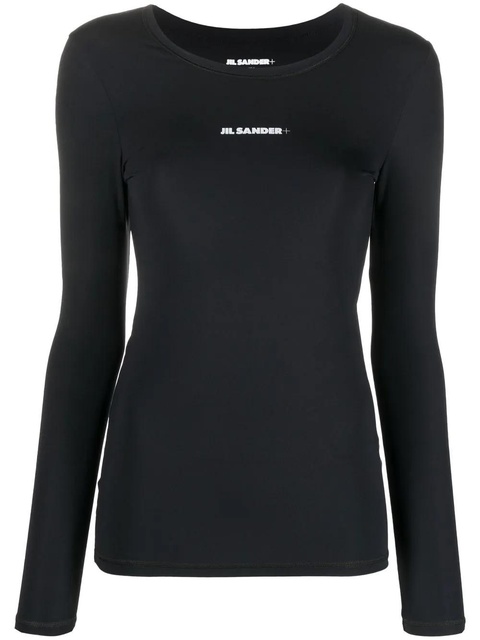 Jil Sander logo-print long-sleeve T-shirt - Black - zdjęcie produktu nr 1