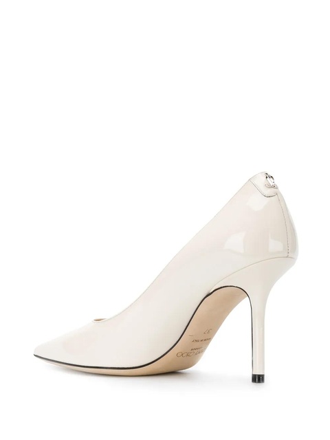 Jimmy Choo 85mm Love patent leather pumps - White - zdjęcie produktu nr 2
