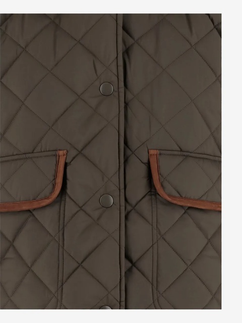 Miu Miu quilted suede-trimmed coat - Green - zdjęcie produktu nr 2