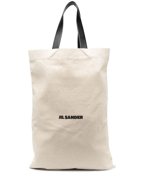 Jil Sander logo-print canvas tote bag - Neutrals - zdjęcie produktu nr 1