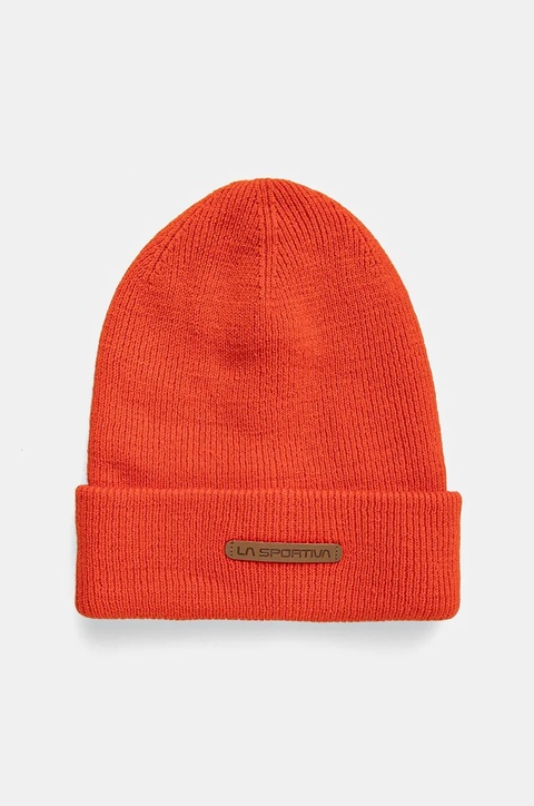 LA Sportiva czapka Boulder kolor pomarańczowy z grubej dzianiny wełniana Y63322322 - zdjęcie produktu nr 1