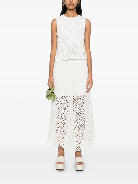 Maje embroidered maxi skirt - White - zdjęcie produktu nr 1