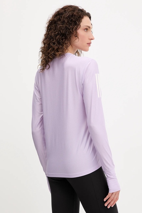 adidas Performance longsleeve do biegania Own The Run kolor fioletowy JW9670 - zdjęcie produktu nr 2