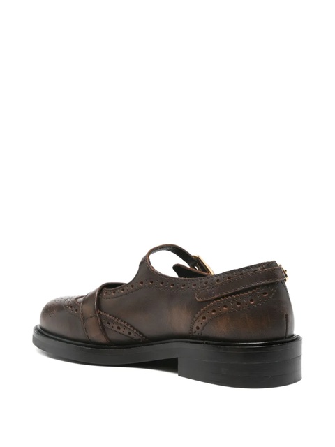 SANDRO brogue buckle loafers - Brown - zdjęcie produktu nr 1