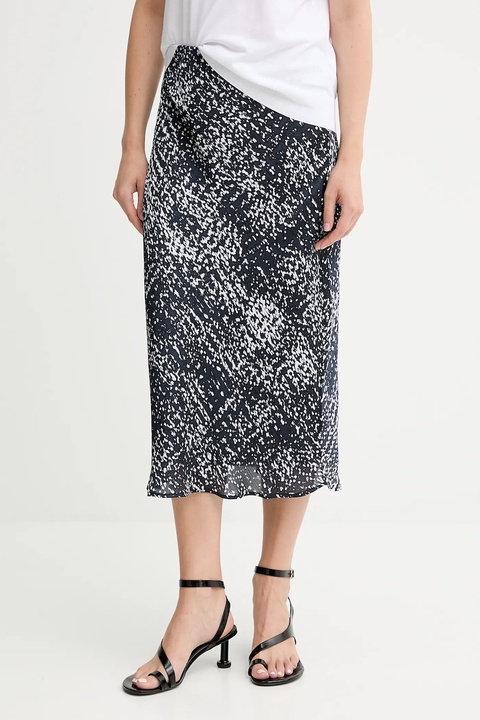 Calvin Klein spódnica kolor granatowy midi rozkloszowana LV044C621G - zdjęcie produktu nr 1