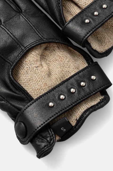 Gianni Chiarini rękawiczki skórzane damskie kolor czarny 11129.NA.RIV - zdjęcie produktu nr 2