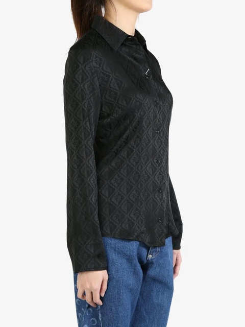 Marine Serre Moon Diamant jacquard shirt - Black - zdjęcie produktu nr 2