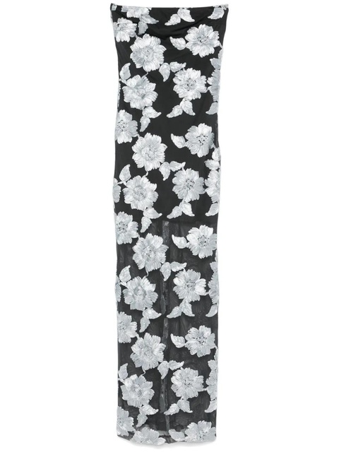 ROTATE BIRGER CHRISTENSEN flower mesh maxi dress - Grey - zdjęcie produktu nr 1