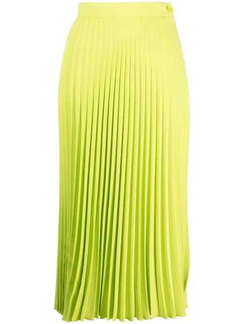 MM6 Maison Margiela pleated crepe midi skirt - Green - zdjęcie produktu nr 1
