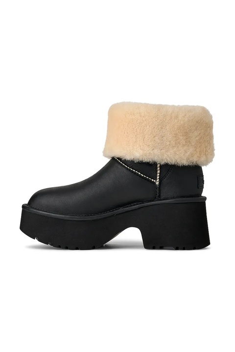 UGG śniegowce skórzane Esmee Leather Boot kolor czarny 1172590.BLK - zdjęcie produktu nr 2