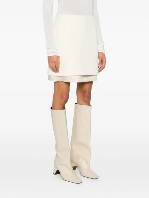 Jil Sander layered mini skirt - Neutrals - zdjęcie produktu nr 2