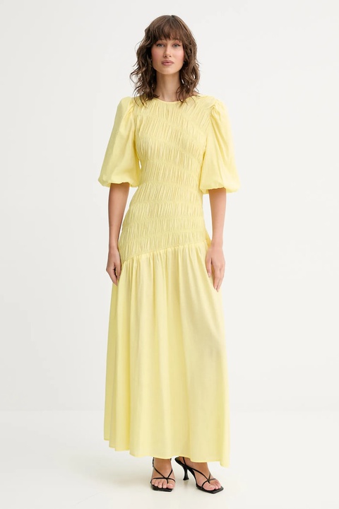 Never Fully Dressed sukienka Nara kolor żółty maxi rozkloszowana NFDDR3014 - zdjęcie produktu nr 1