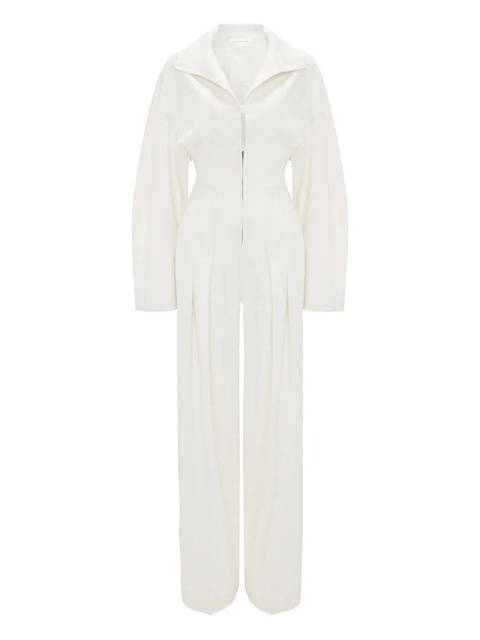 Victoria Beckham pleated tab-detail jumpsuit - Neutrals - zdjęcie produktu nr 1