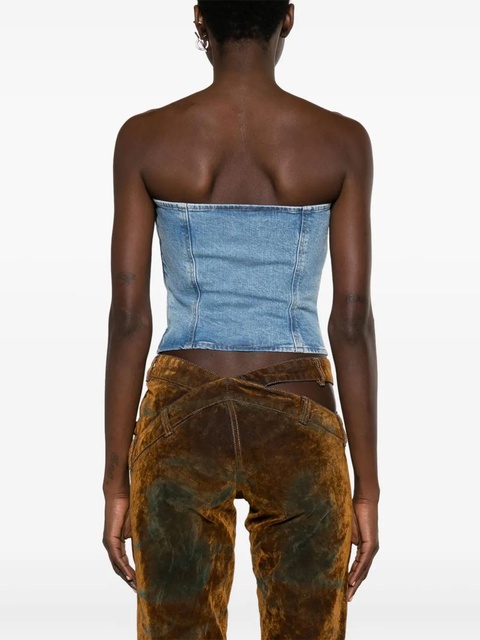 Diesel De-Ville denim bustier top - Blue - zdjęcie produktu nr 2