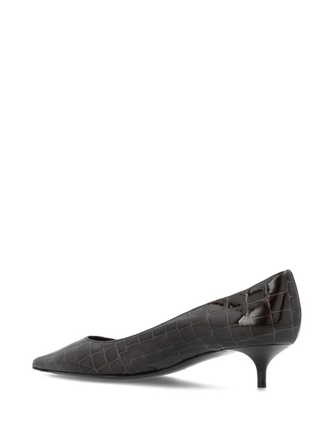 Jimmy Choo pointed crocodile-effect pumps - Brown - zdjęcie produktu nr 2