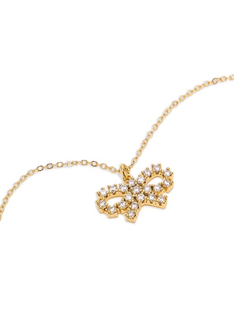 Self-Portrait bow-shaped pendant necklace - Gold - zdjęcie produktu nr 1