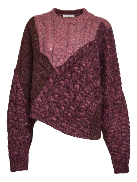 ISABEL MARANT Daryl patchwork sweater - Purple - zdjęcie produktu nr 2