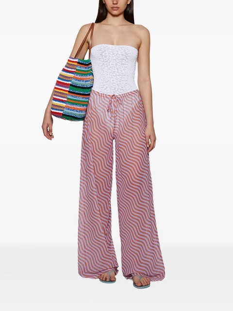 Bond-eye Riley wave-print drawstring trousers - Orange - zdjęcie produktu nr 2