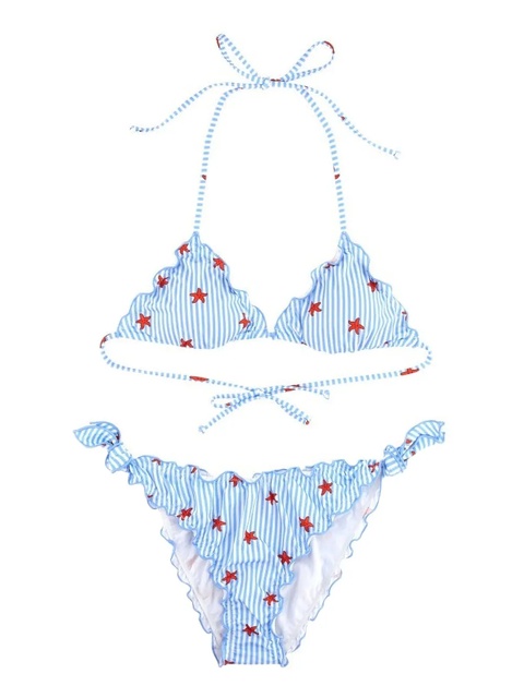 MC2 Saint Barth starfish striped bikini - Blue - zdjęcie produktu nr 1