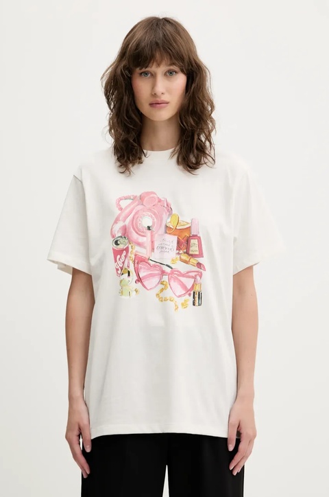 HUGO t-shirt bawełniany damski kolor biały 50539107 - zdjęcie produktu nr 1