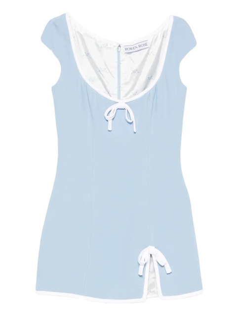 Rowen Rose bow-detail mini dress - Blue - zdjęcie produktu nr 1