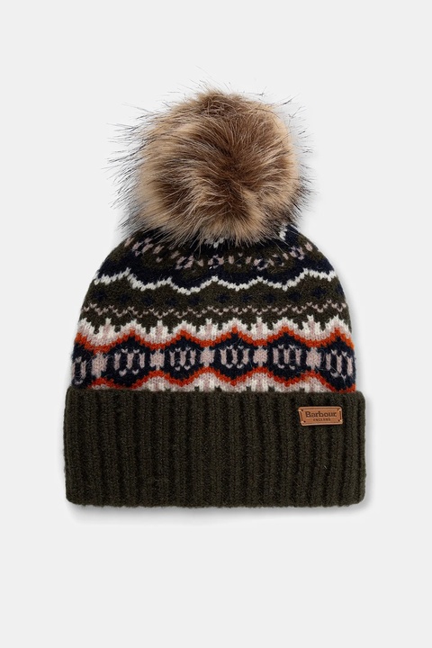 Barbour czapka kolor zielony LHA0608 - zdjęcie produktu nr 1