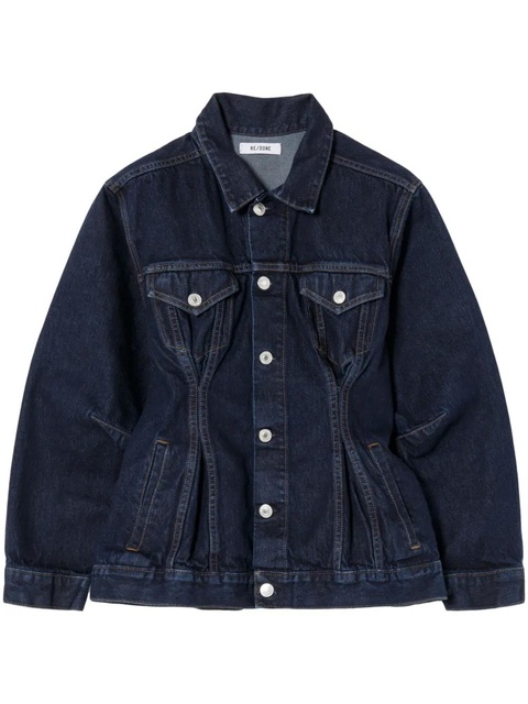 RE/DONE pintuck denim jacket - Blue - zdjęcie produktu nr 1