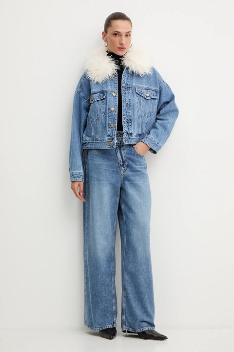 MICHAEL Michael Kors kurtka jeansowa kolor niebieski przejściowa MF510C8FAU - zdjęcie produktu nr 1