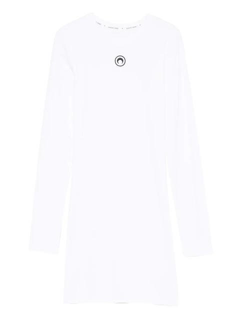 Marine Serre crew-neck long-sleeve dress - White - zdjęcie produktu nr 1