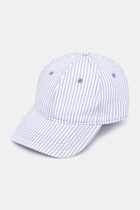 Fiorucci czapka z daszkiem bawełniana Striped Tie Ribbon kolor niebieski wzorzysta W02SMAHA398CJ01BL07 - zdjęcie produktu nr 1