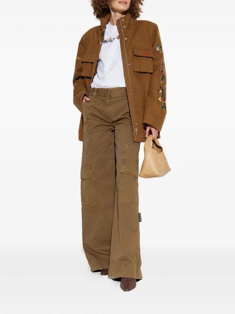 Off-White floral-arrow print utility jacket - Brown - zdjęcie produktu nr 2