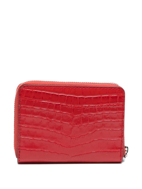 Tory Burch crocodile-embossed zip-around wallet - Red - zdjęcie produktu nr 2