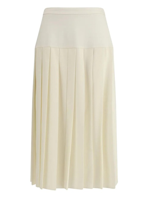 Alessandra Rich pleated midi skirt - White - zdjęcie produktu nr 1