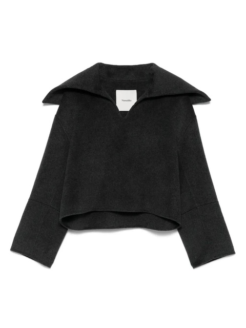Nanushka oversize-collar sweater - Grey - zdjęcie produktu nr 1
