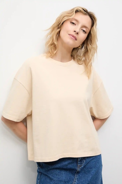 Answear.LAB t-shirt bawełniany damski kolor beżowy - zdjęcie produktu nr 1