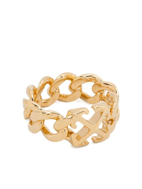 Off-White arrows plaque chain-link ring - Brown - zdjęcie produktu nr 2
