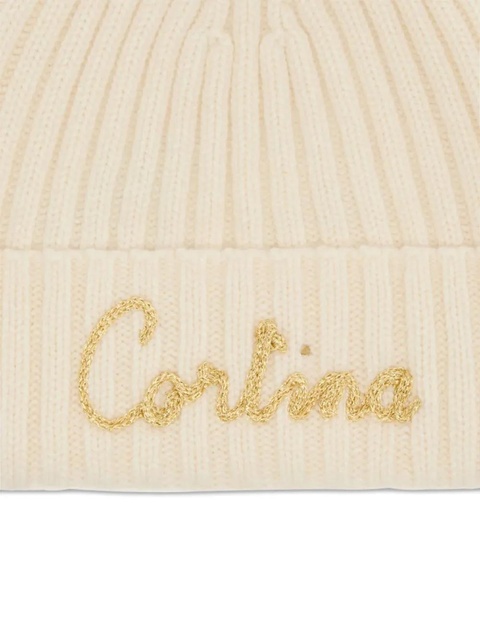 MC2 Saint Barth pom-pom ribbed beanie - Neutrals - zdjęcie produktu nr 1