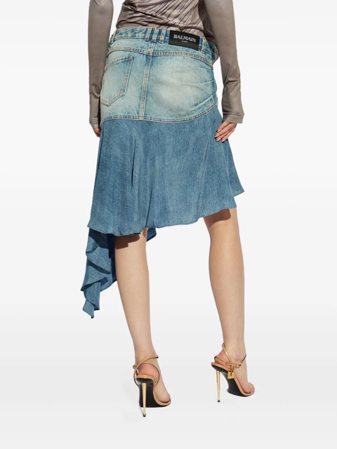 Balmain asymmetric midi skirt - Blue - zdjęcie produktu nr 2