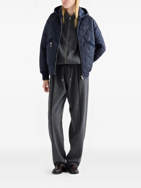 Prada hooded quilted jacket - Blue - zdjęcie produktu nr 2